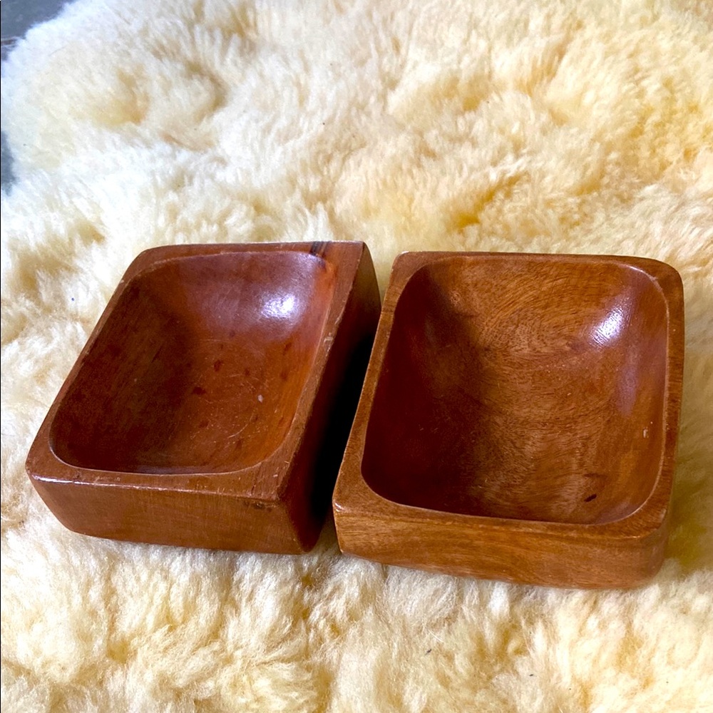 Twin Teak Catch-all set - Picture 1 of 4